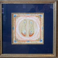 Swami Durgananda - "Guru’s Padukas" (gouache on paper)